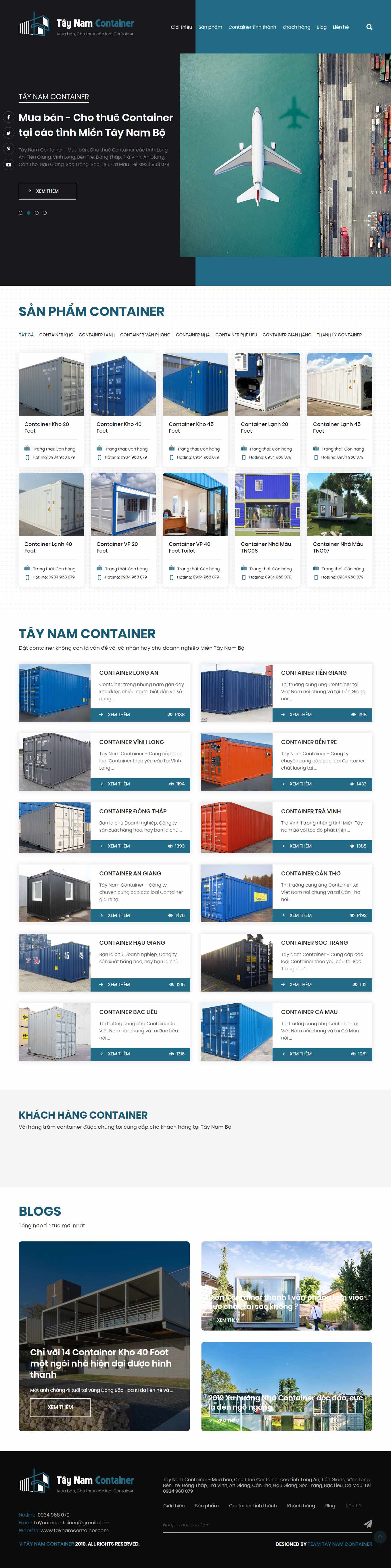 Thiết kế Web mua bán container taynamcontainer.com