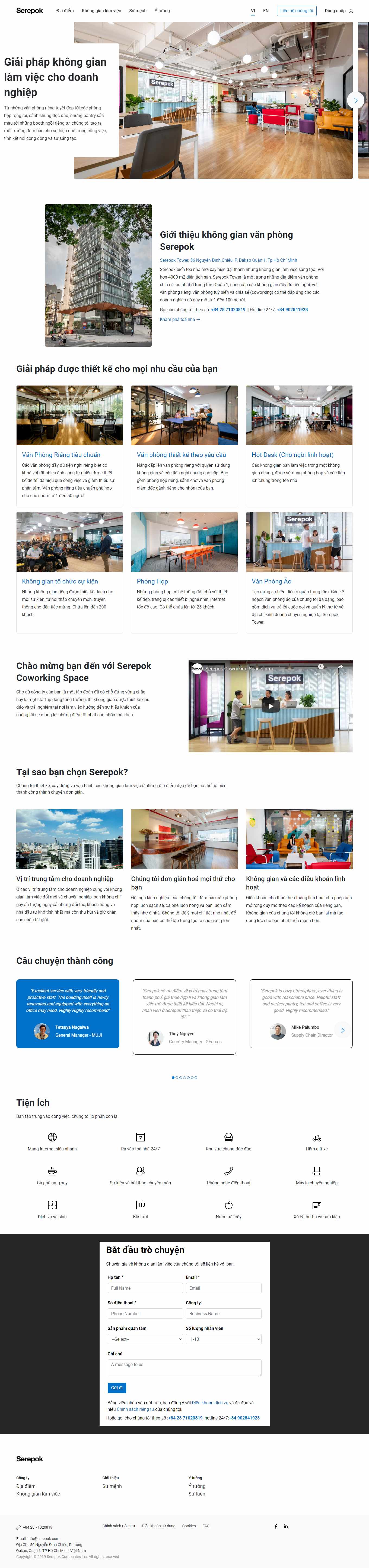 Thiết kế Web văn phòng chia sẻ serepok.com