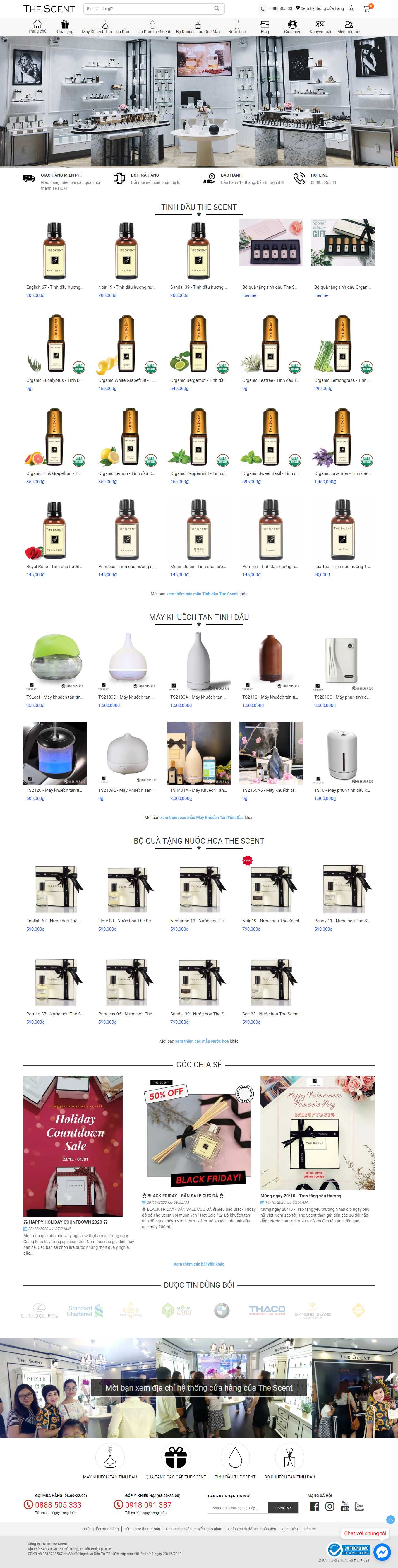 Thiết kế Web quà lưu niệm thescentshop.vn