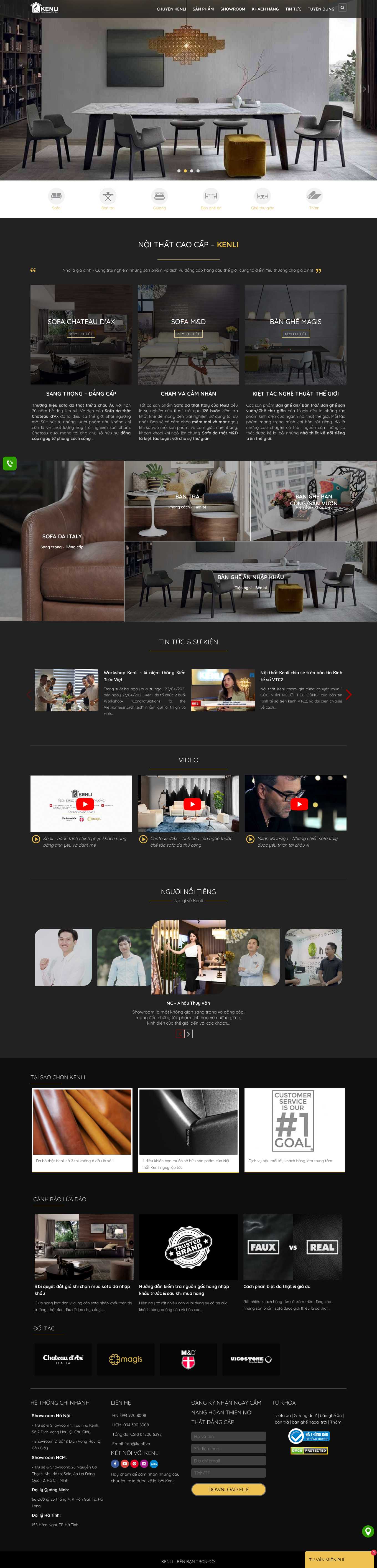 Thiết kế Web sofa nhập khẩu noithatkenli.vn