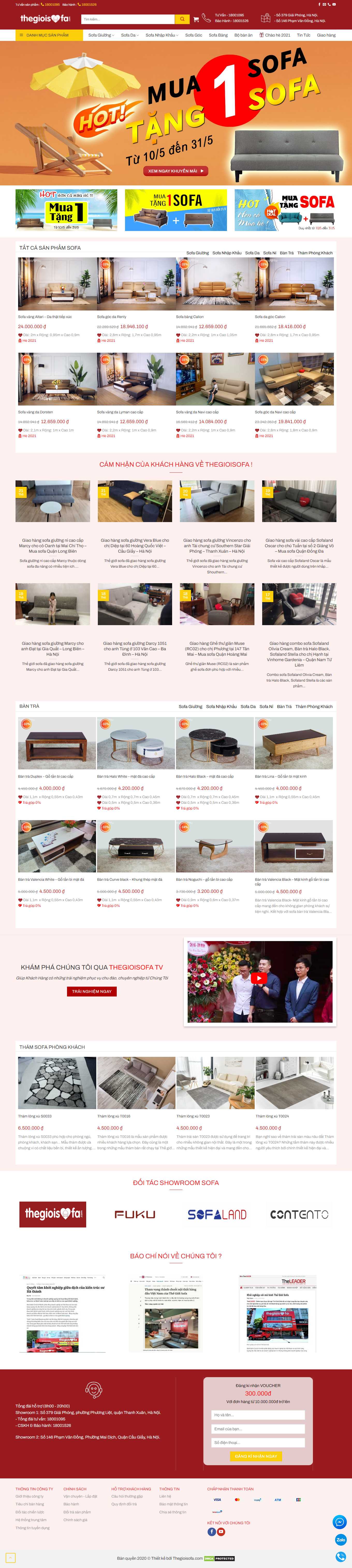 Thiết kế Web sofa nhập khẩu thegioisofa.com