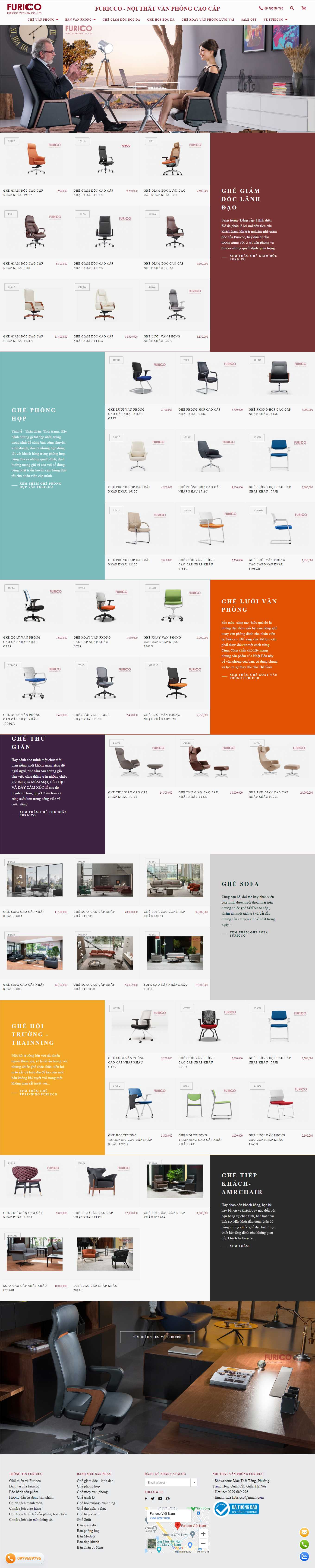 Thiết kế Web sofa nhập khẩu furicco.vn