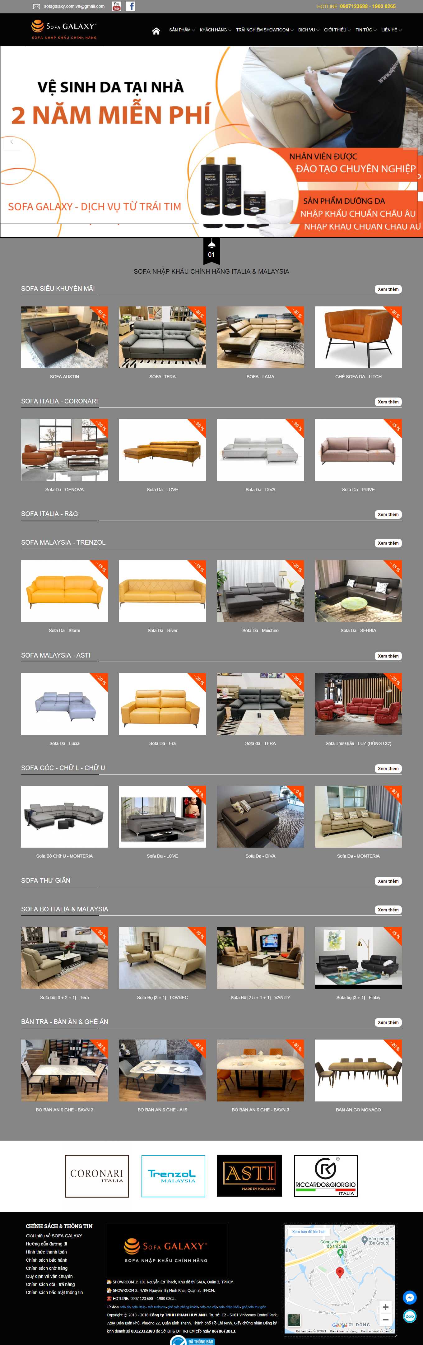 Thiết kế Web sofa nhập khẩu noithatgalaxy.com.vn