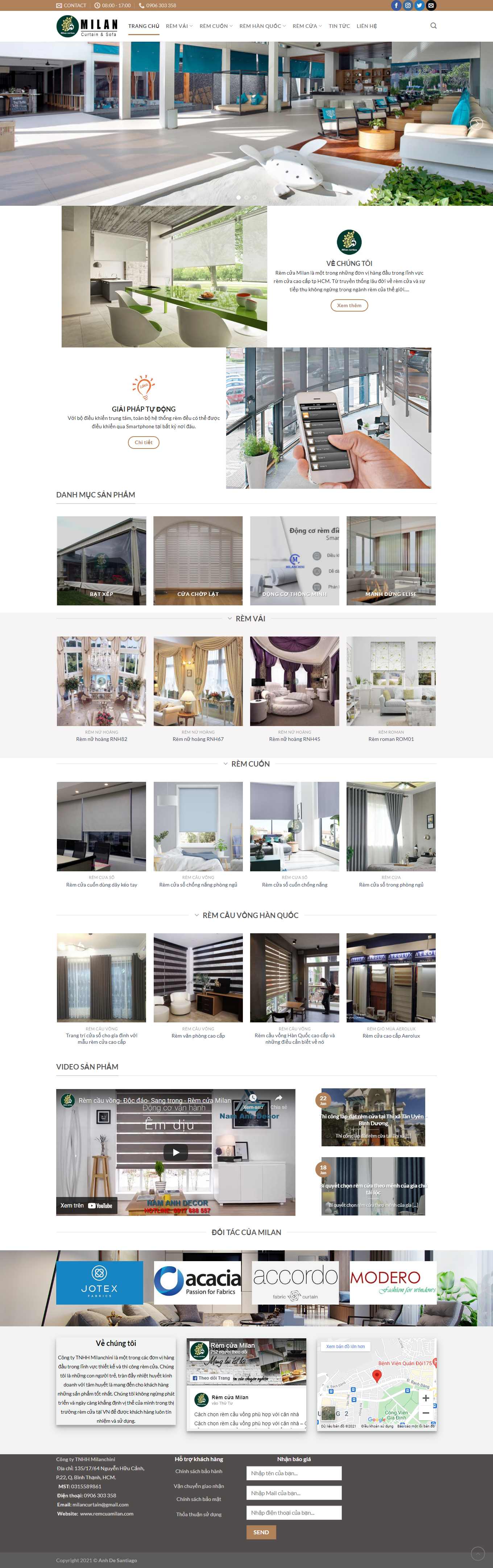 Thiết kế Web rèm văn phòng remcuamilan.com