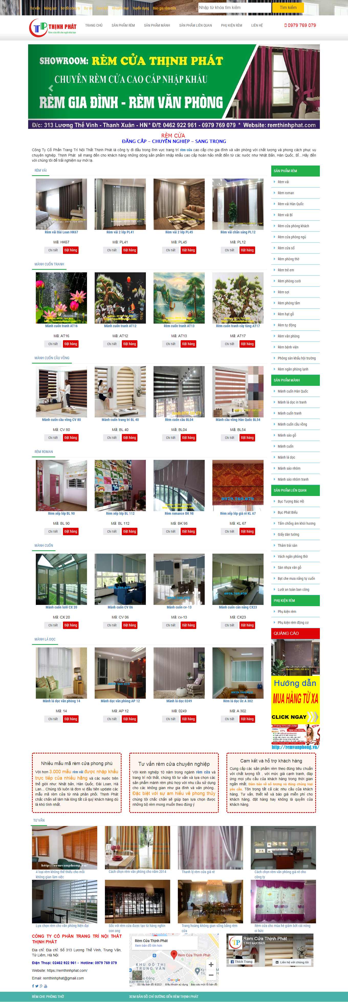 Thiết kế Web rèm văn phòng remthinhphat.com