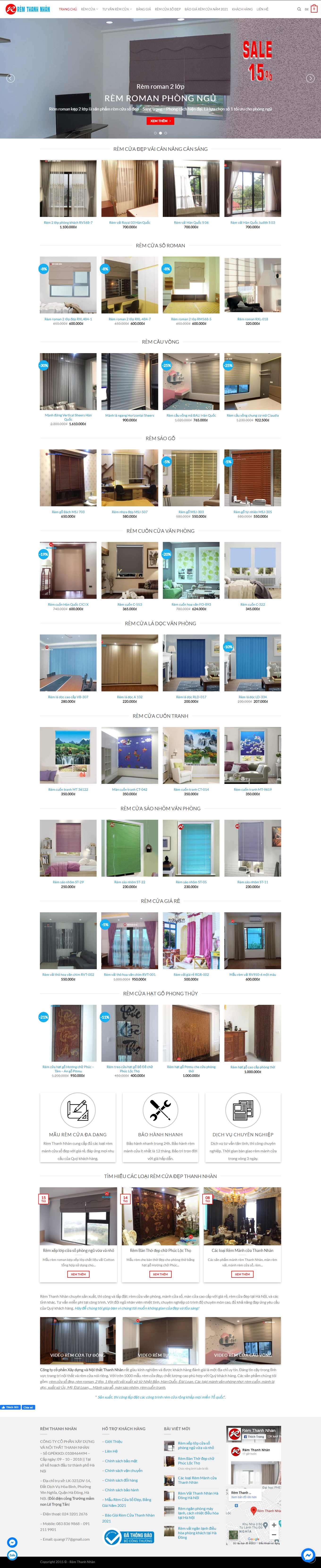 Thiết kế Web rèm văn phòng remthanhnhan.com