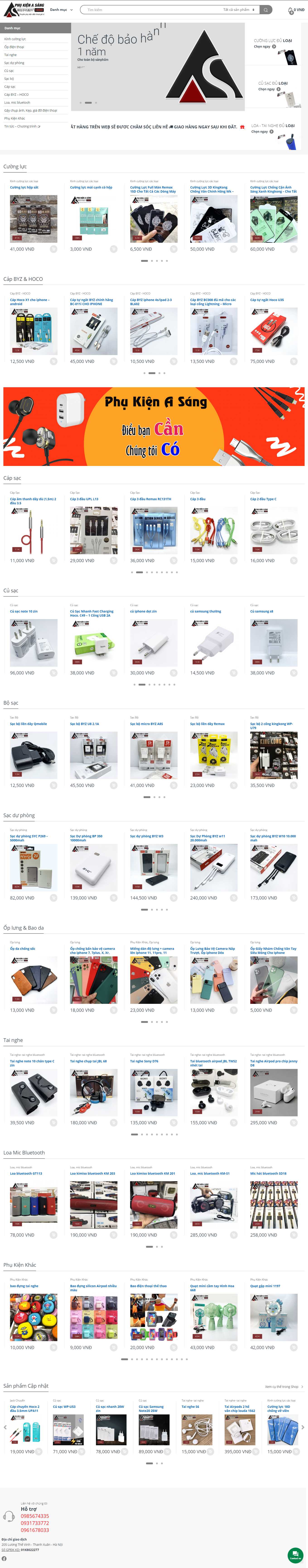 Thiết kế Web bán ốp điện thoại phukienasang.com