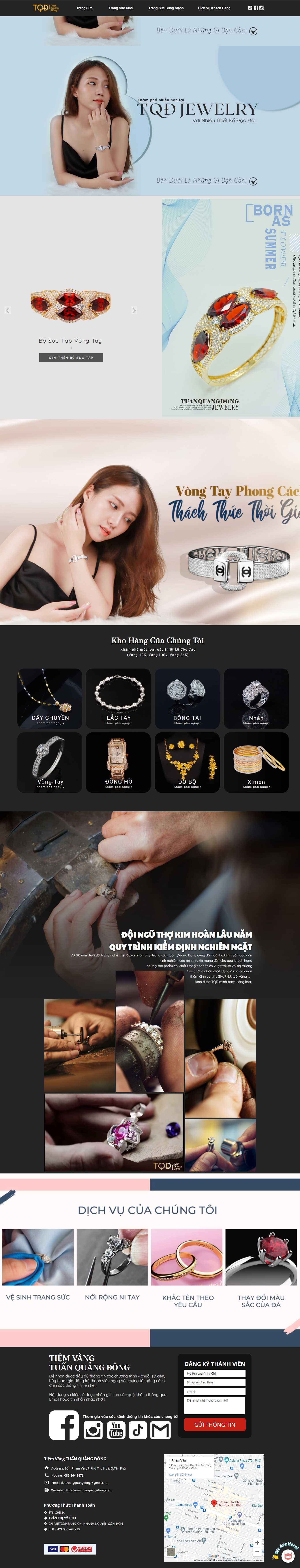 Thiết kế Web tiệm vàng bạc tuanquangdong.com
