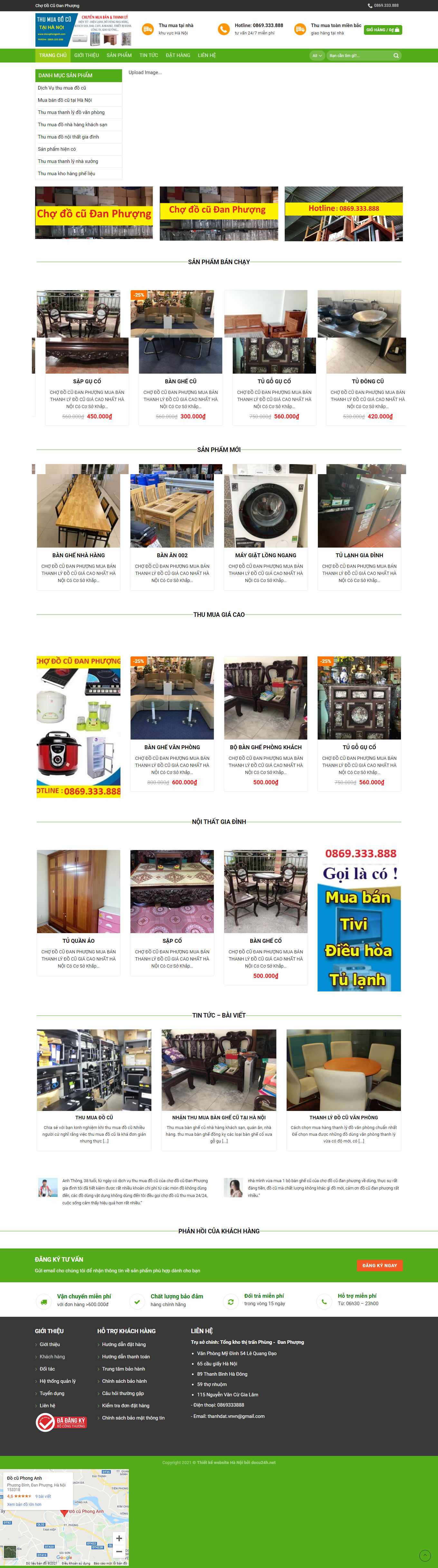 Thiết kế Web bán đồ cũ docuhanoi.vn