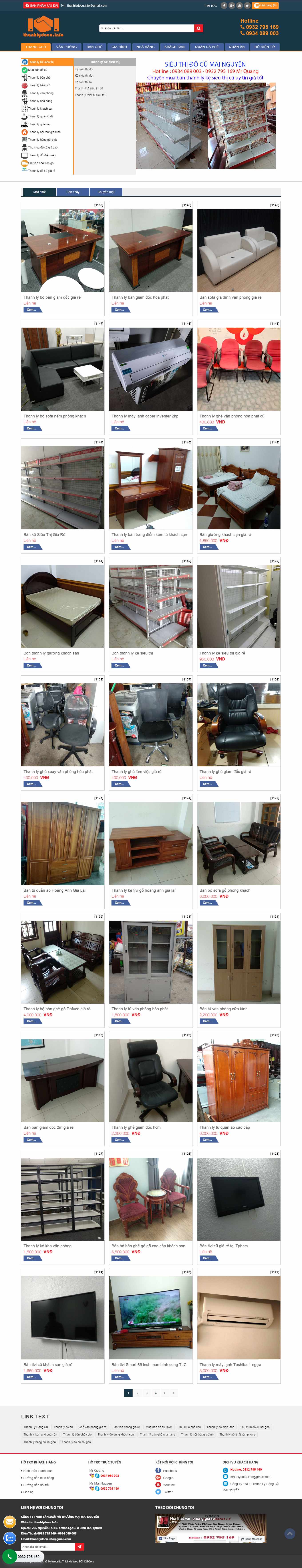 Thiết kế Web bán đồ cũ thanhlydocu.info