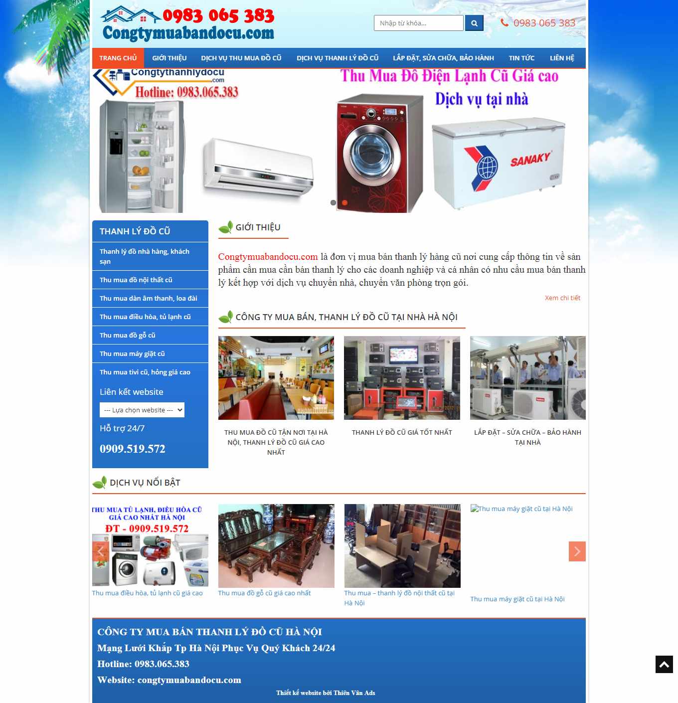 Thiết kế Web bán đồ cũ congtymuabandocu.com