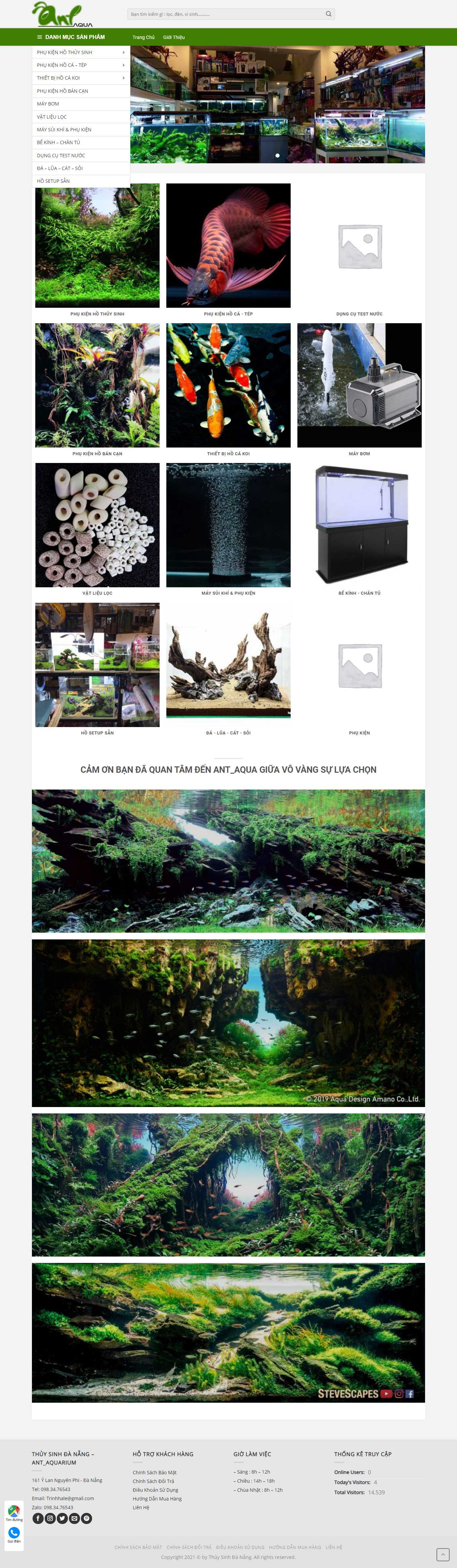 Thiết kế Web bán cá cảnh thuysinhdanang.vn