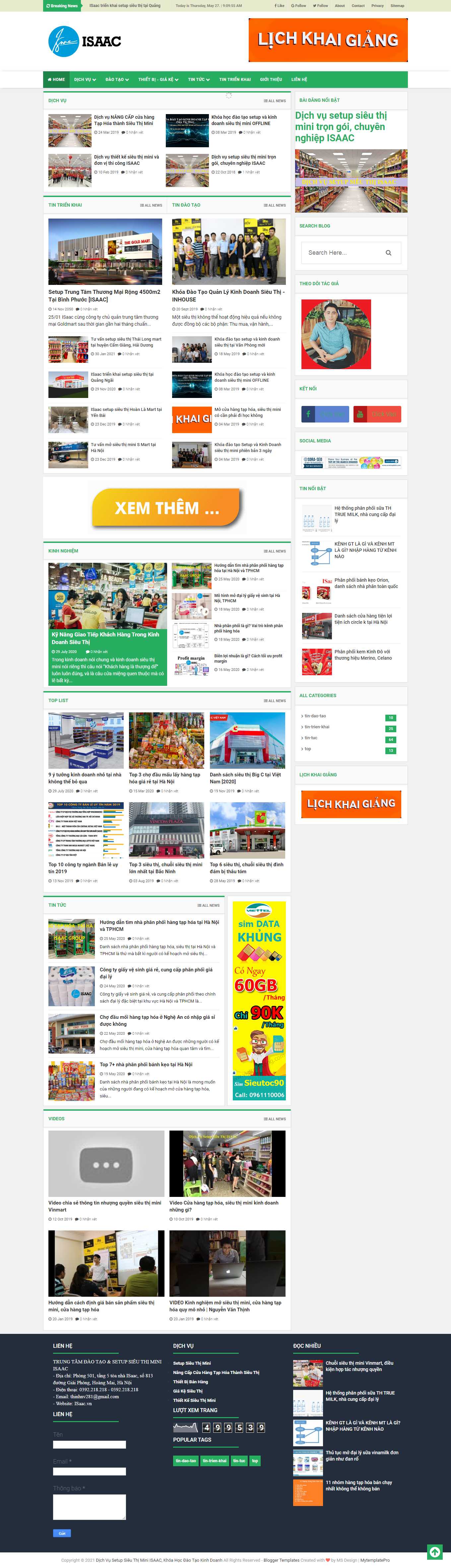 Thiết kế Web bán đồ tạp hoá dichvusieuthi.com