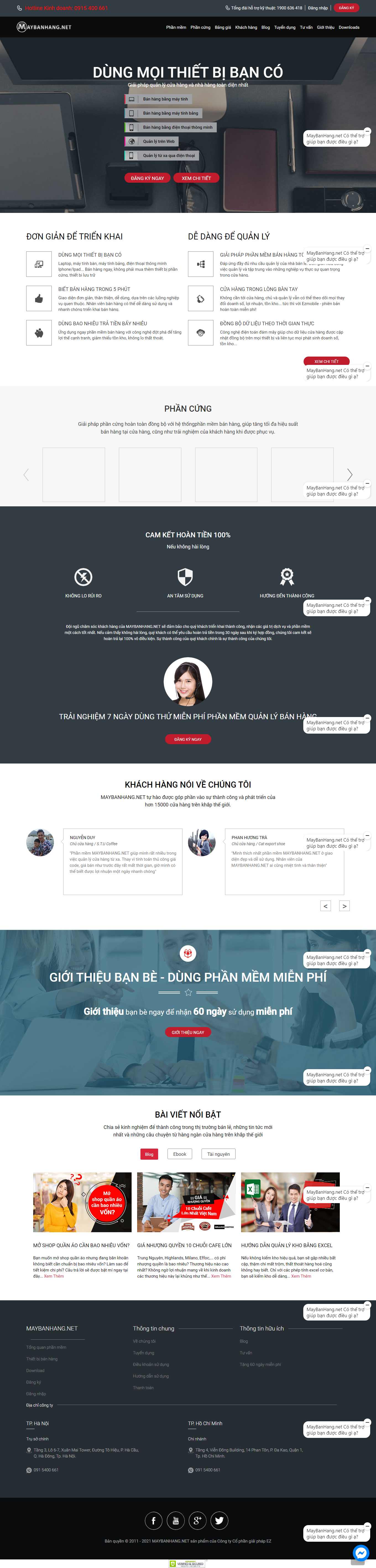 Thiết kế Web bán đồ tạp hoá maybanhang.net