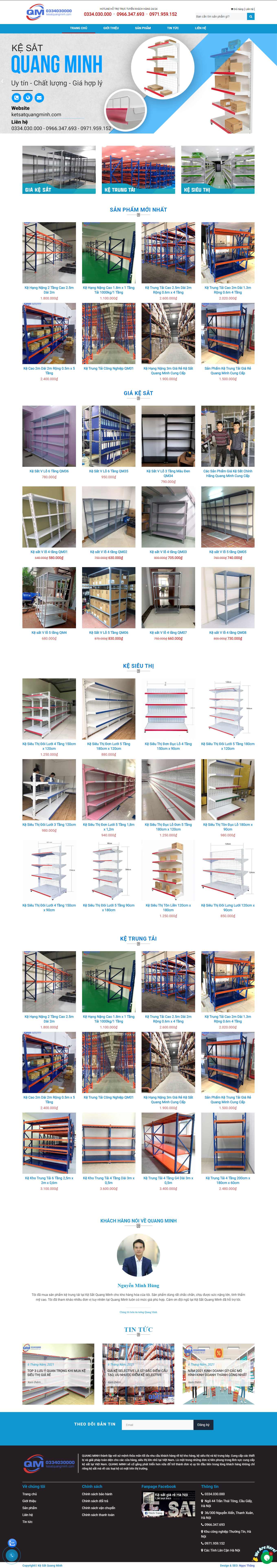 Thiết kế Web bán đồ tạp hoá kesatquangminh.com