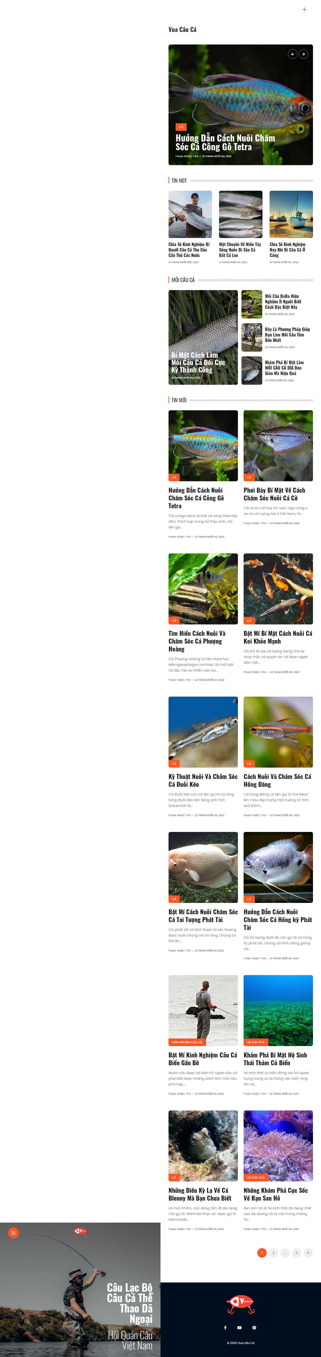 Thiết kế Web bán đồ câu cá vuacauca.com