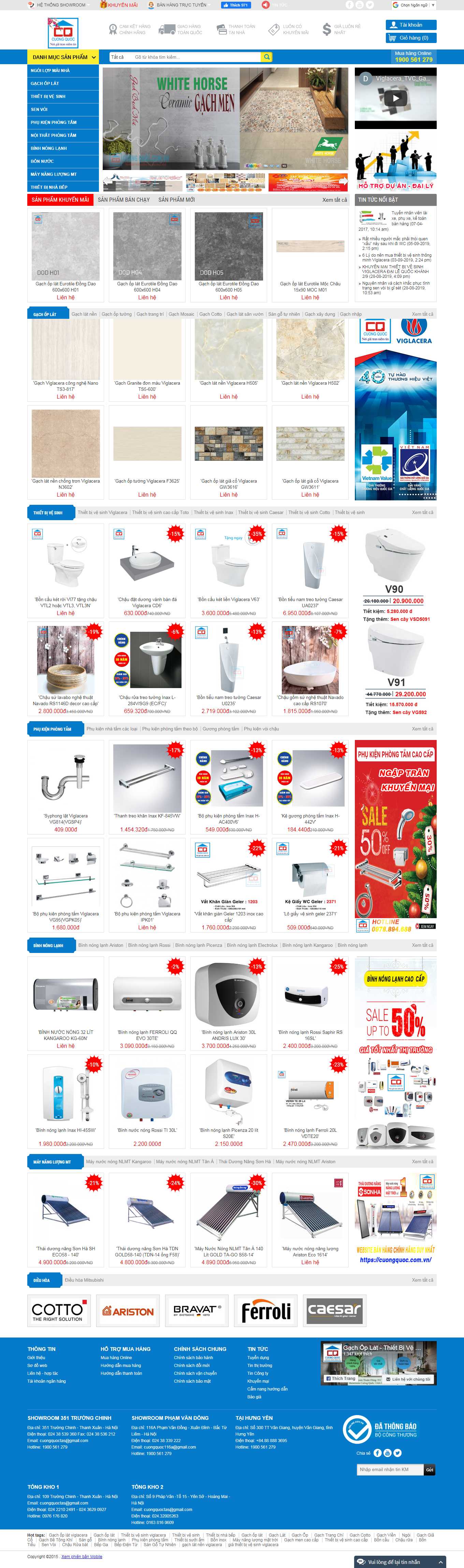 Thiết kế Web bán gạch ốp lát cuongquoc.com.vn
