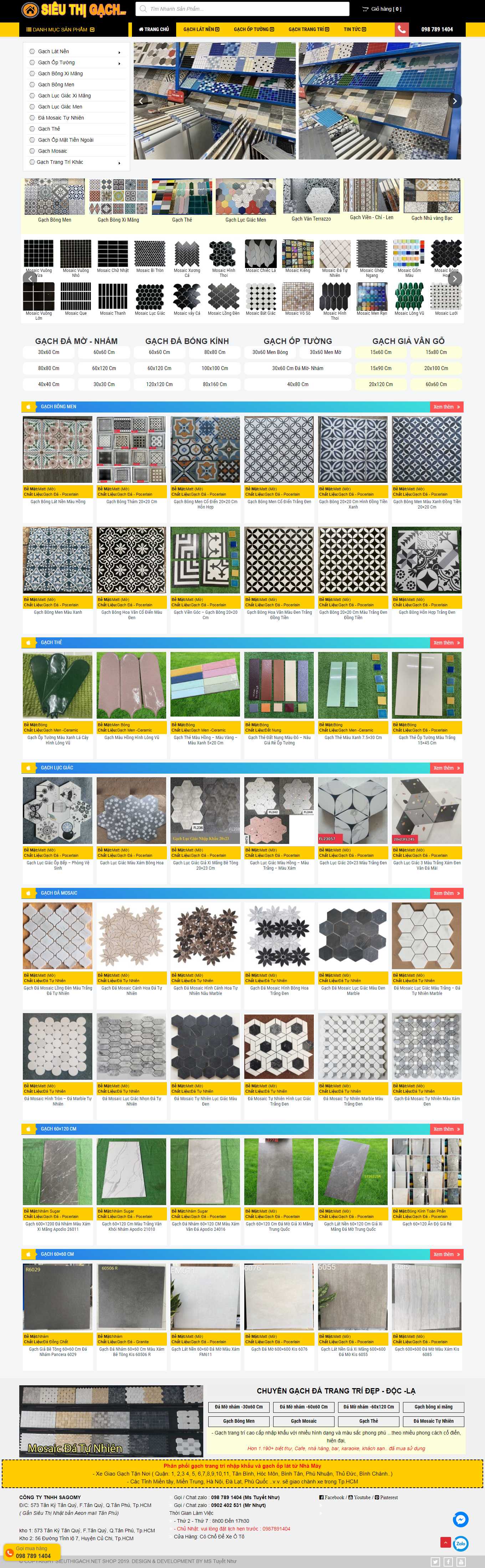 Thiết kế Web bán gạch ốp lát sieuthigach.net