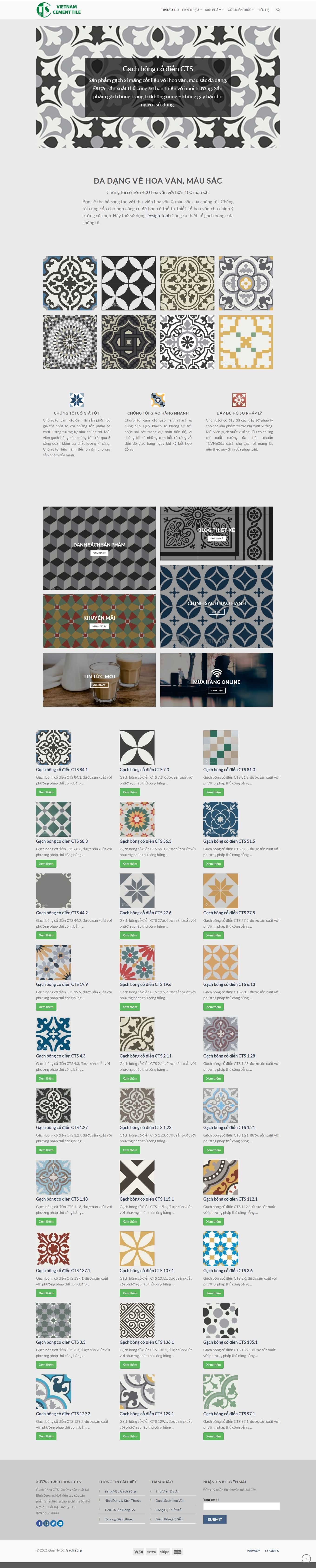 Thiết kế Web bán gạch ốp lát gachbong.net