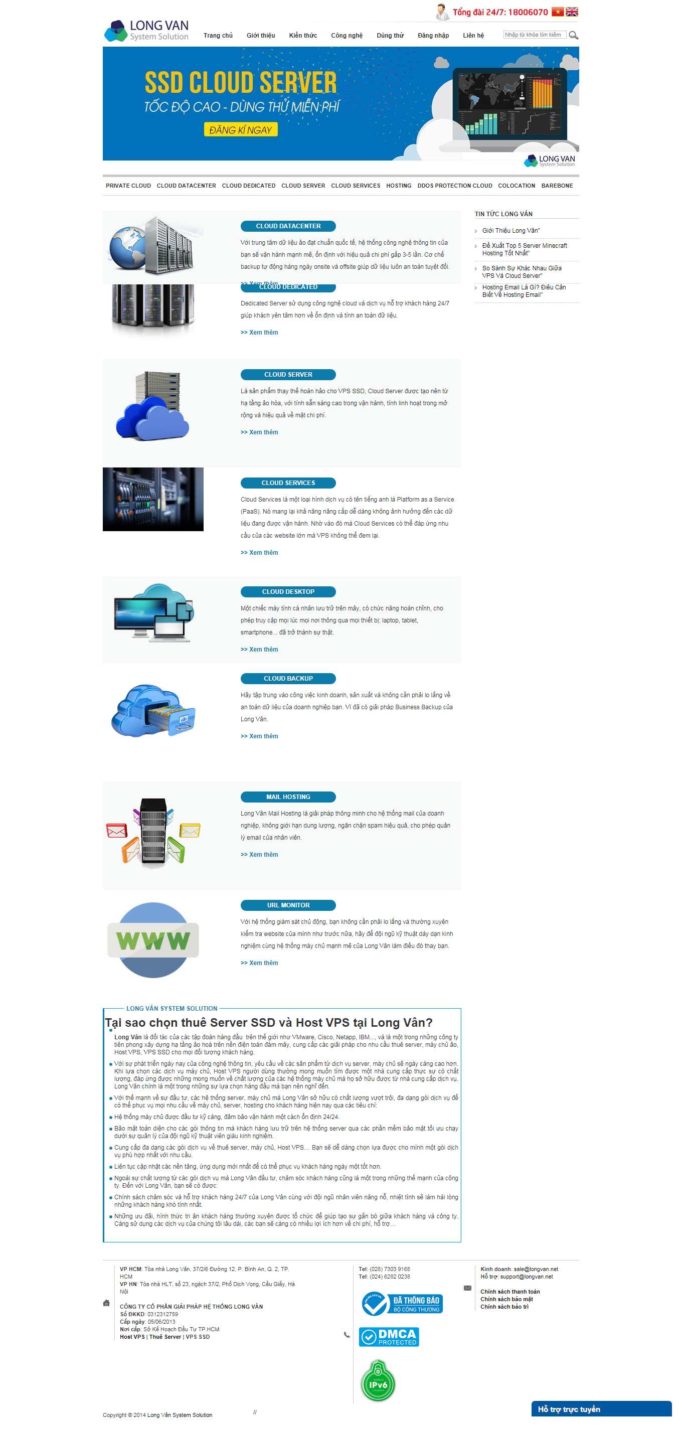 Thiết kế Web bán tên miền longvan.net