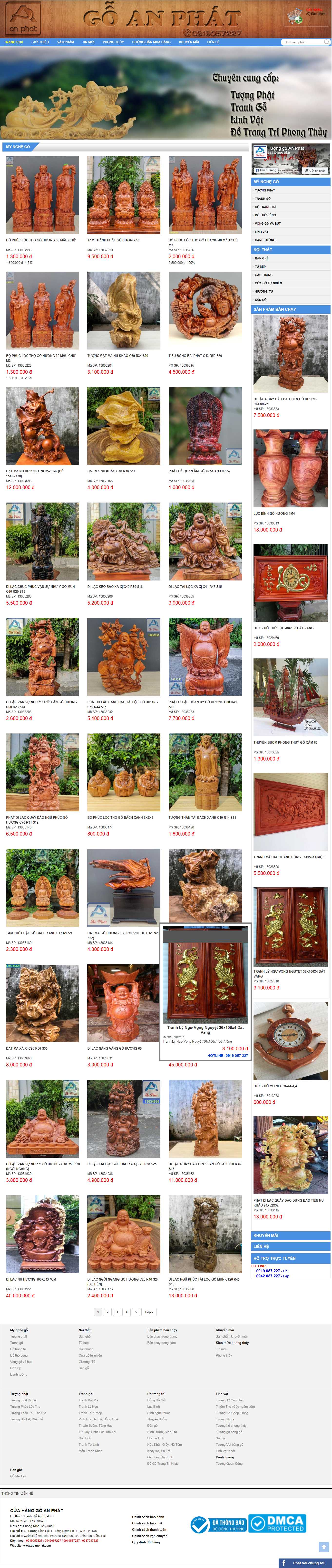 Thiết kế Web tượng gỗ goanphat.com