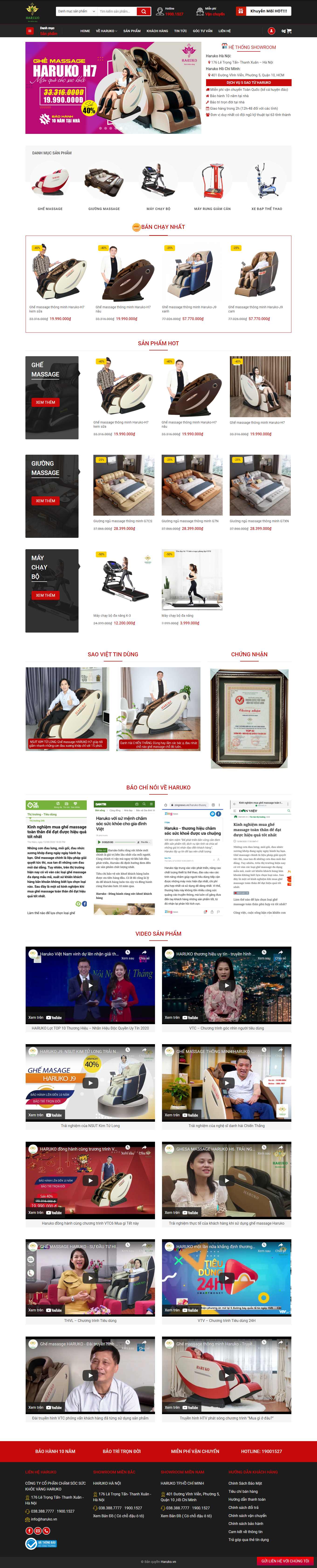 Thiết kế Web máy chạy bộ haruko.vn