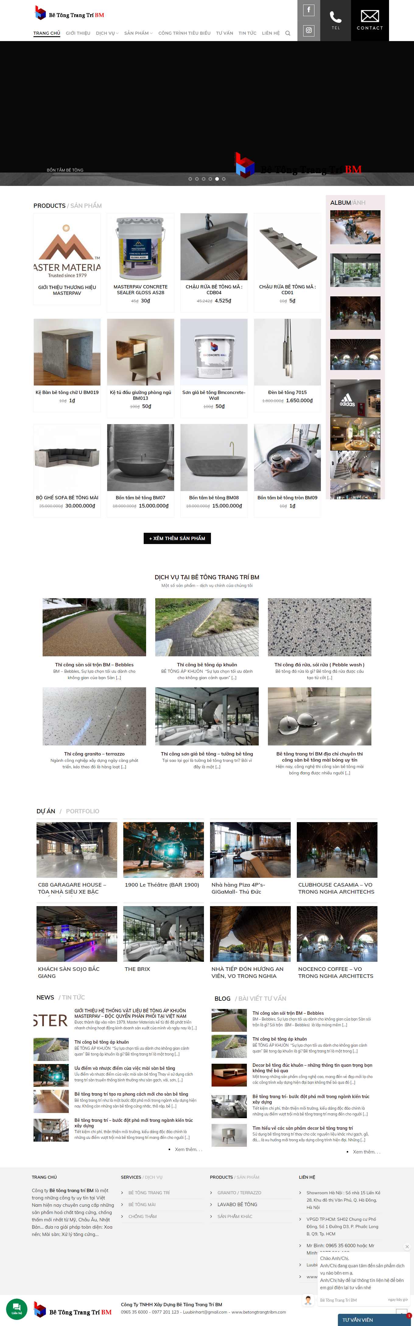 Thiết kế Web  betongtrangtribm.com