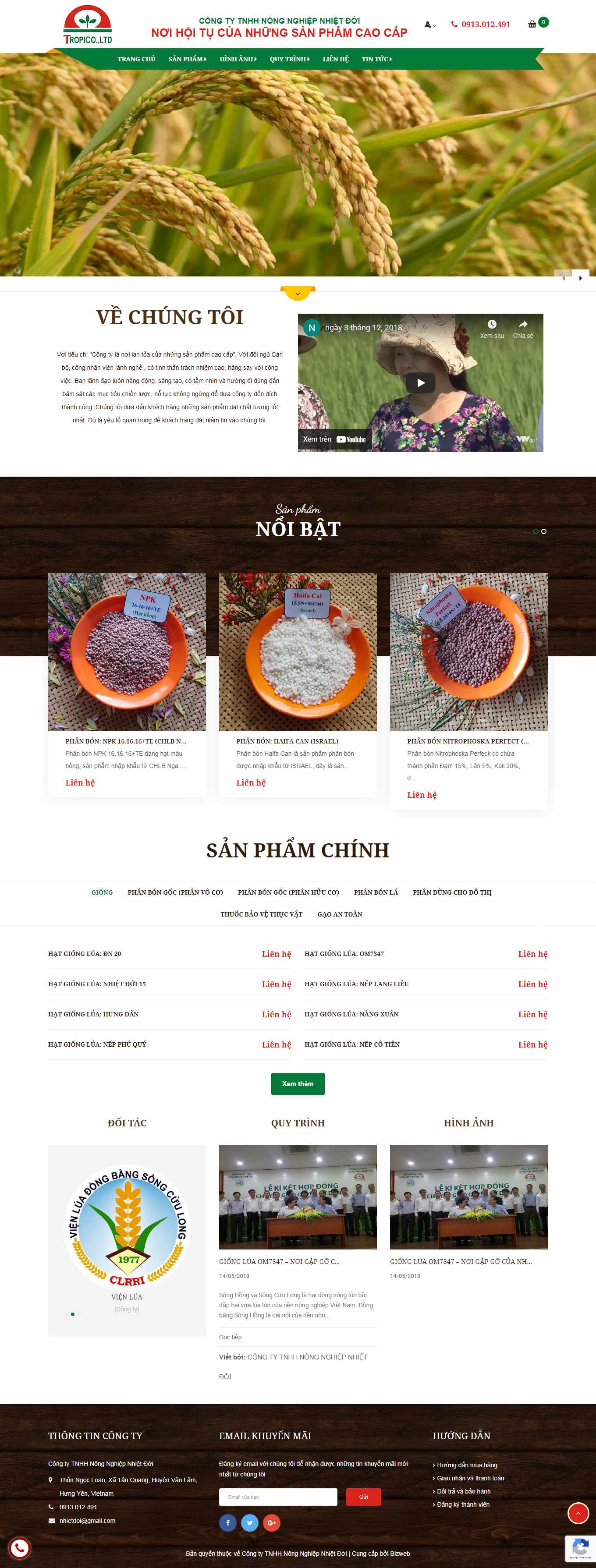 Thiết kế Web bán hạt giống cây trồng nongnghiepnhietdoi.com.vn