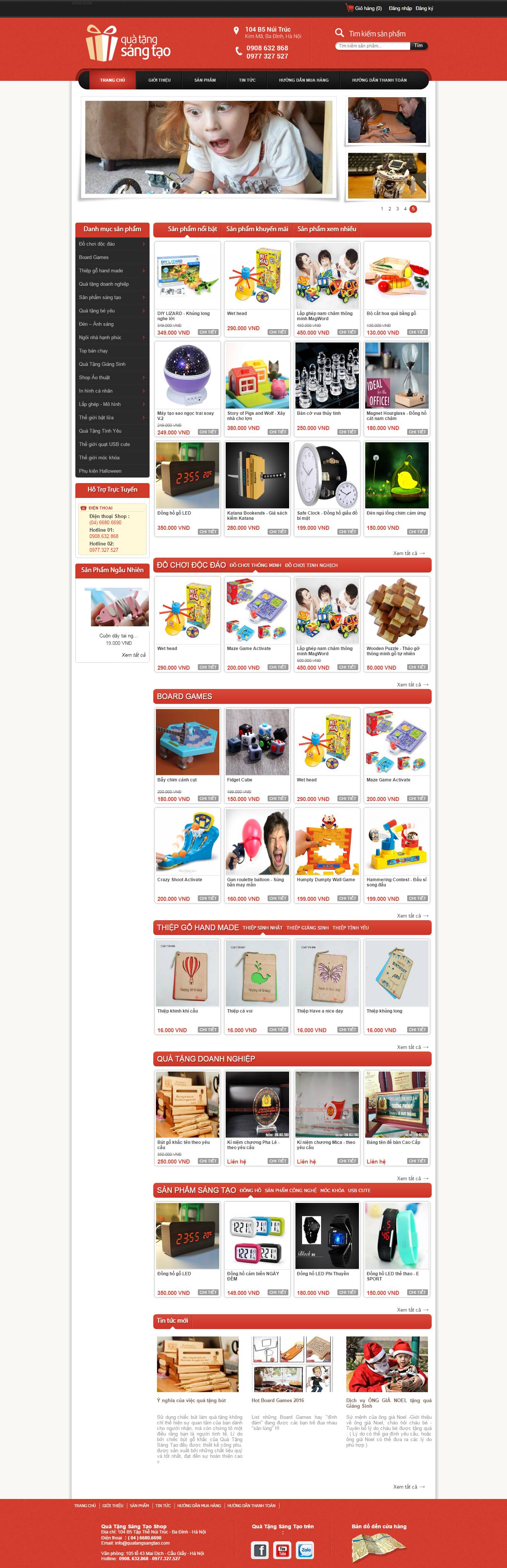 Thiết kế Web quà tặng quatangsangtao.com