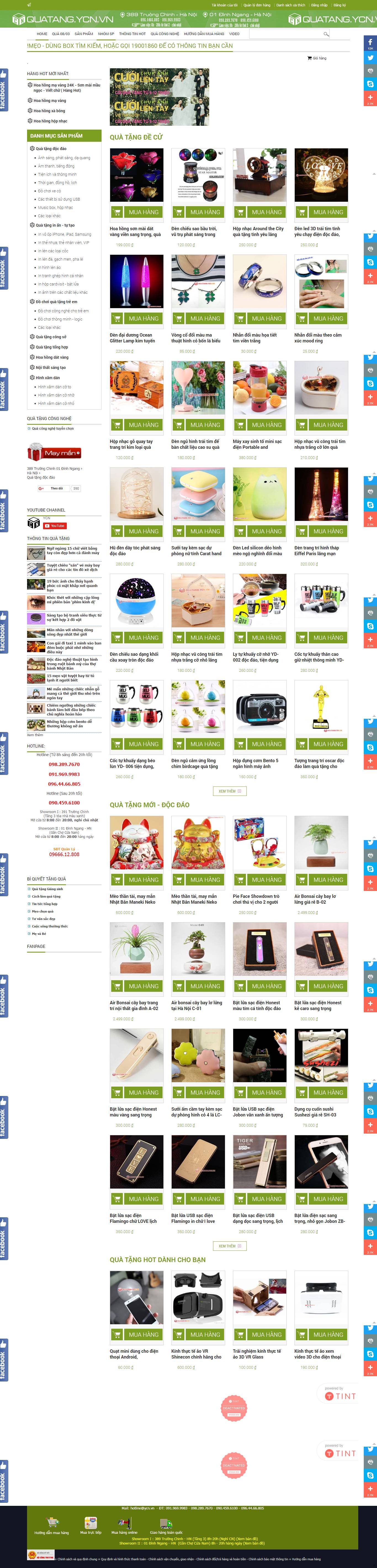 Thiết kế Web  quatang.ycn.vn