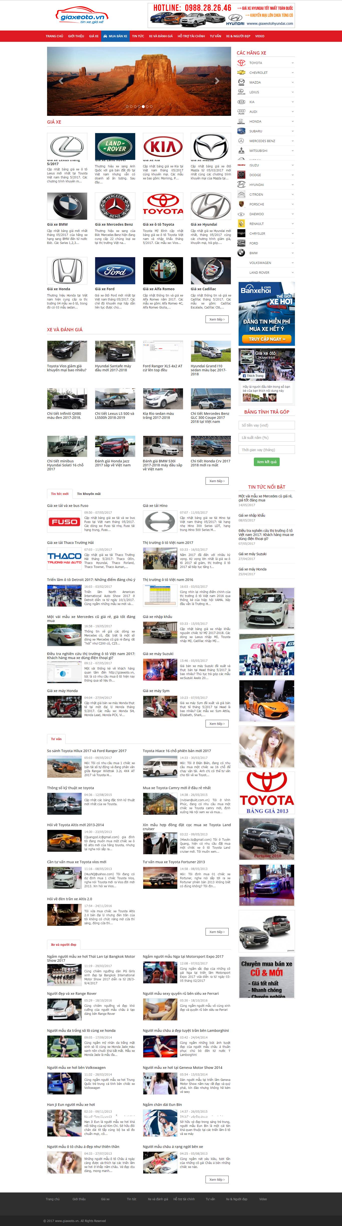 Thiết kế Web xe hơi Ô tô giaxeoto.vn