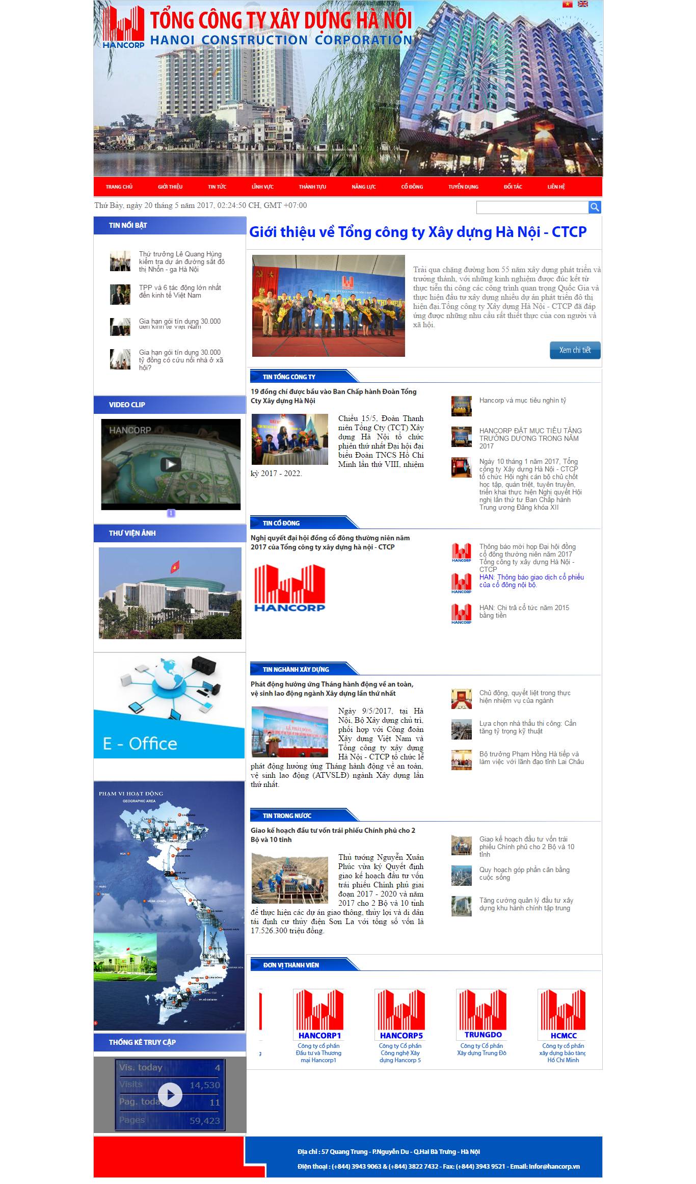 Thiết kế Web  hancorp.com.vn