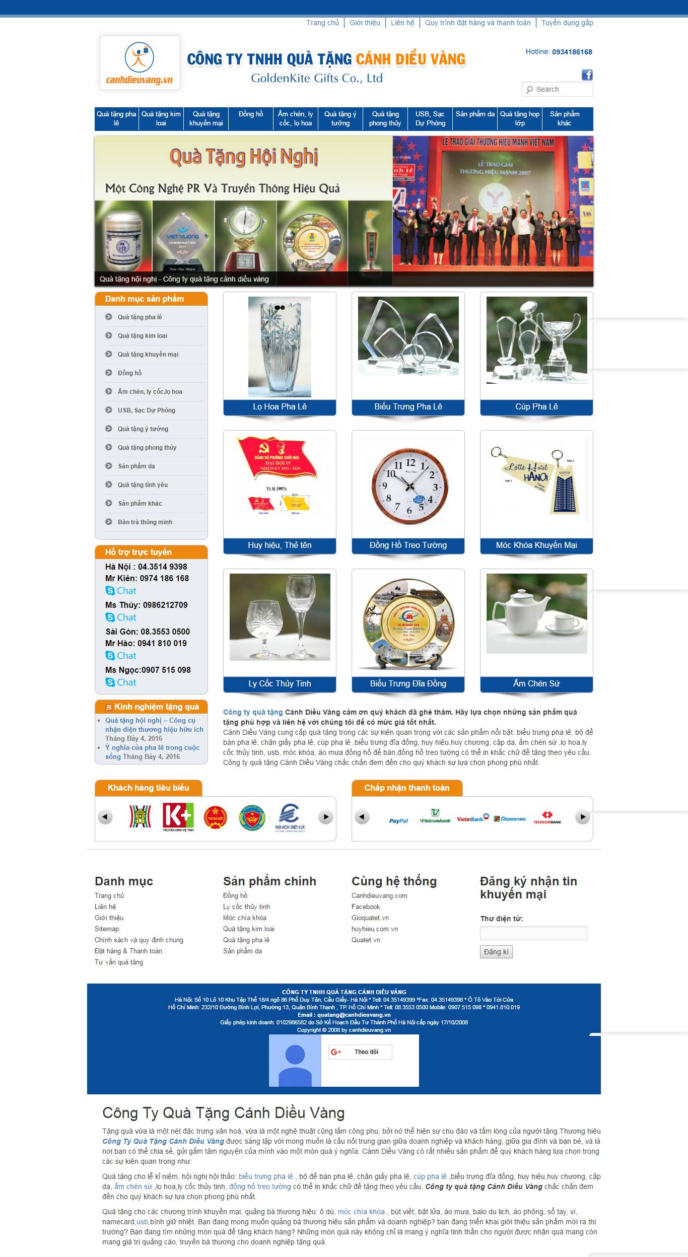 Thiết kế Web  canhdieuvang.vn