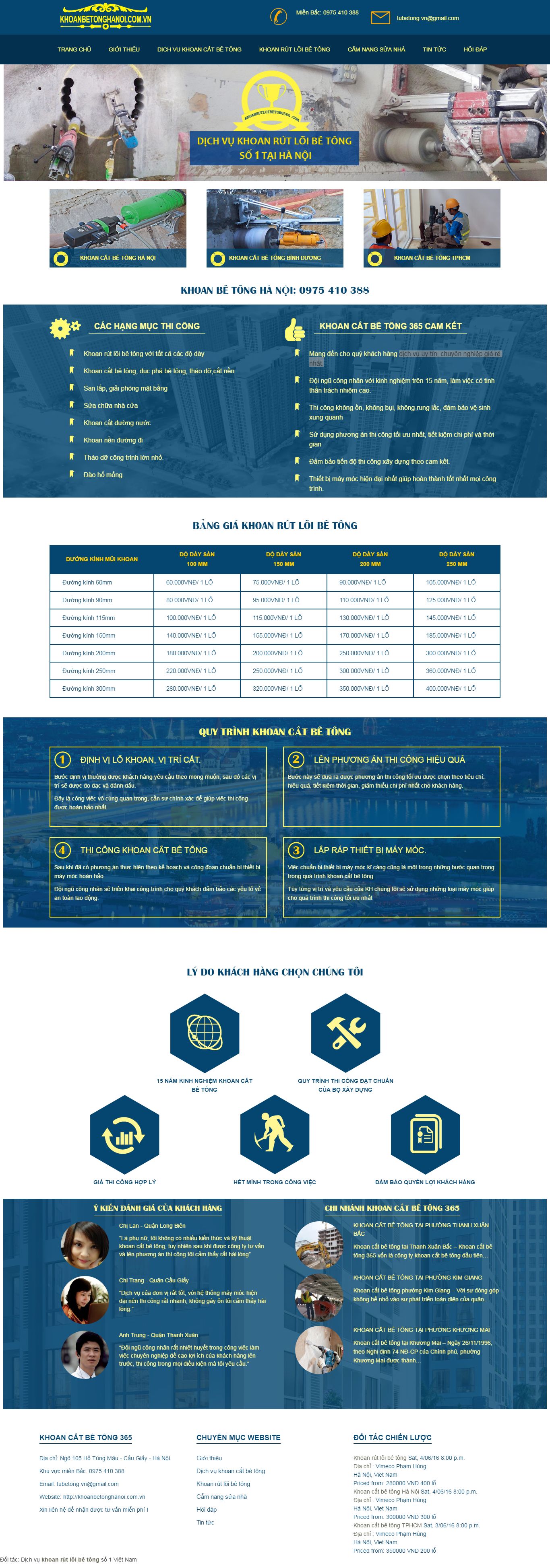 Thiết kế Web sửa chữa nhà khoanbetonghanoi.com.vn