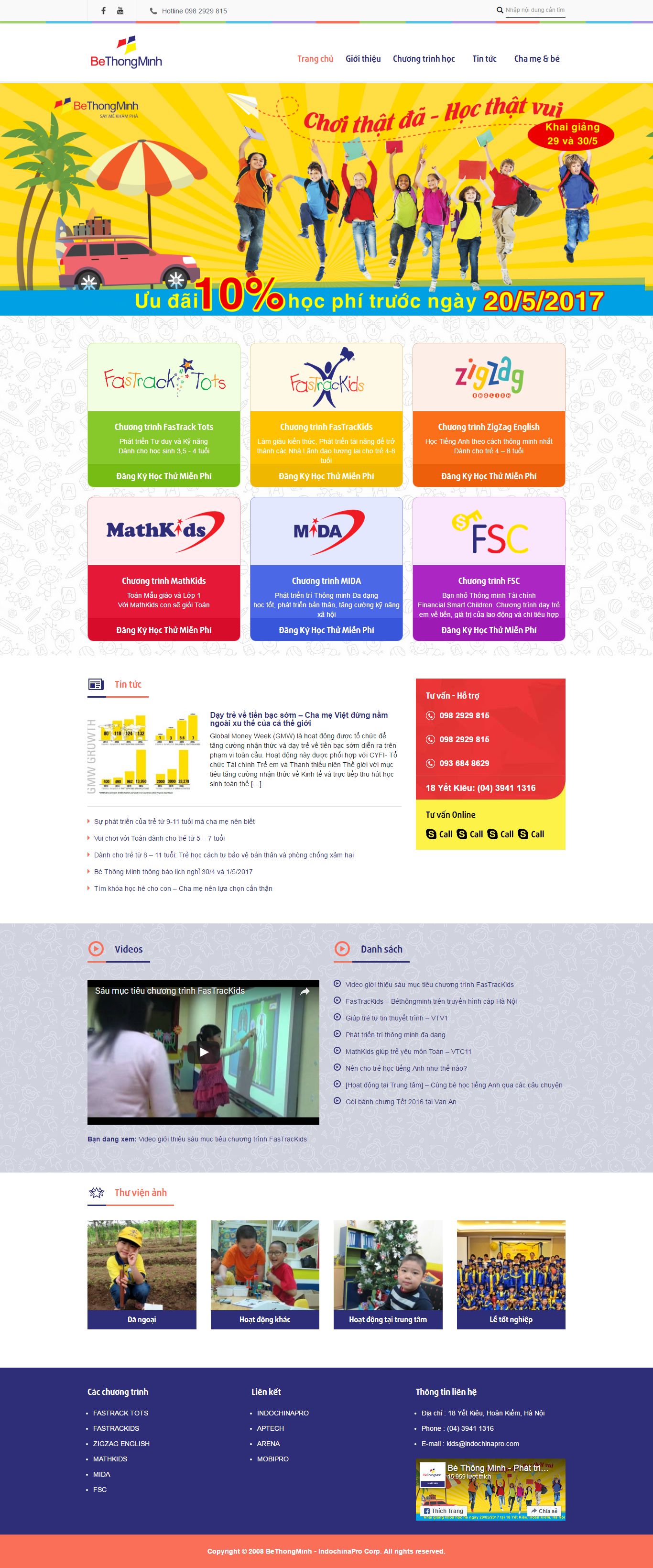 Thiết kế Web du học việc làm bethongminh.vn