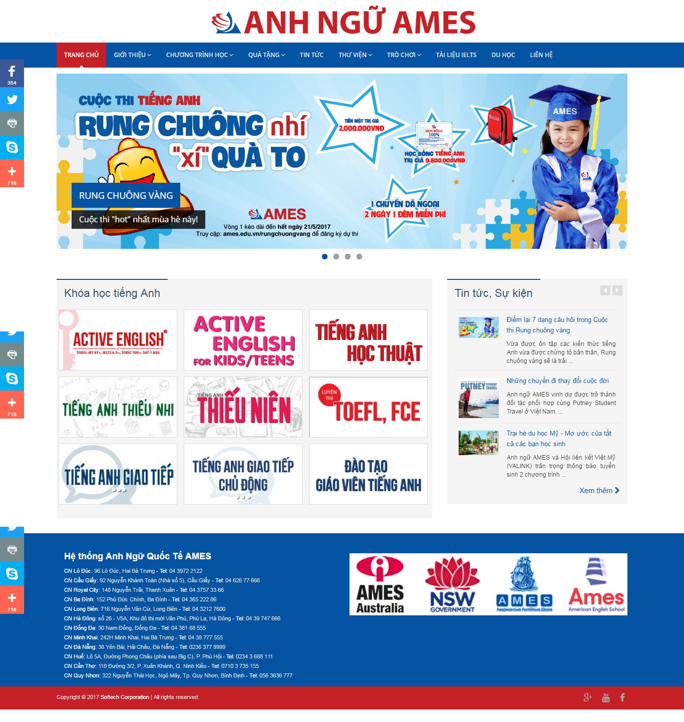 Thiết kế Web du học việc làm ames.edu.vn