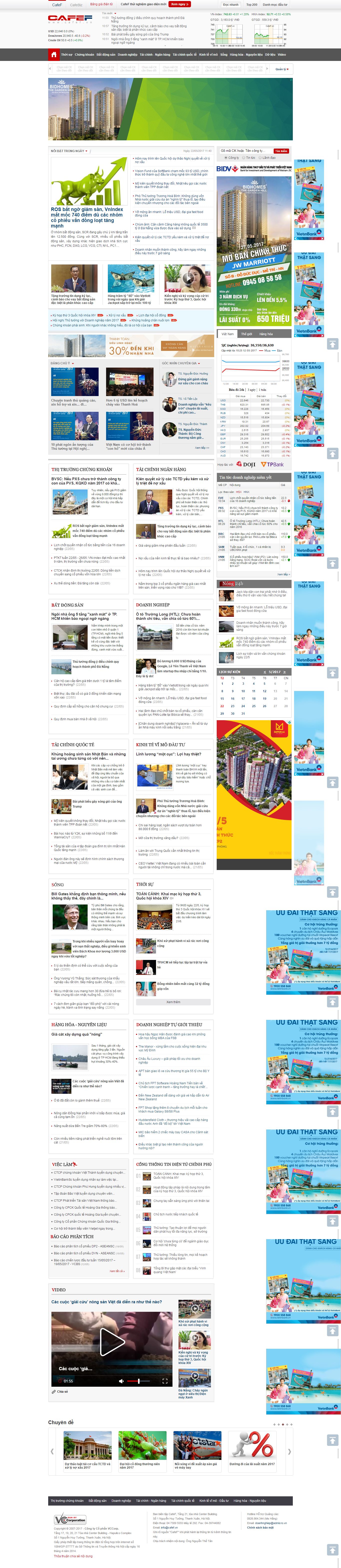 Thiết kế Web  cafef.vn