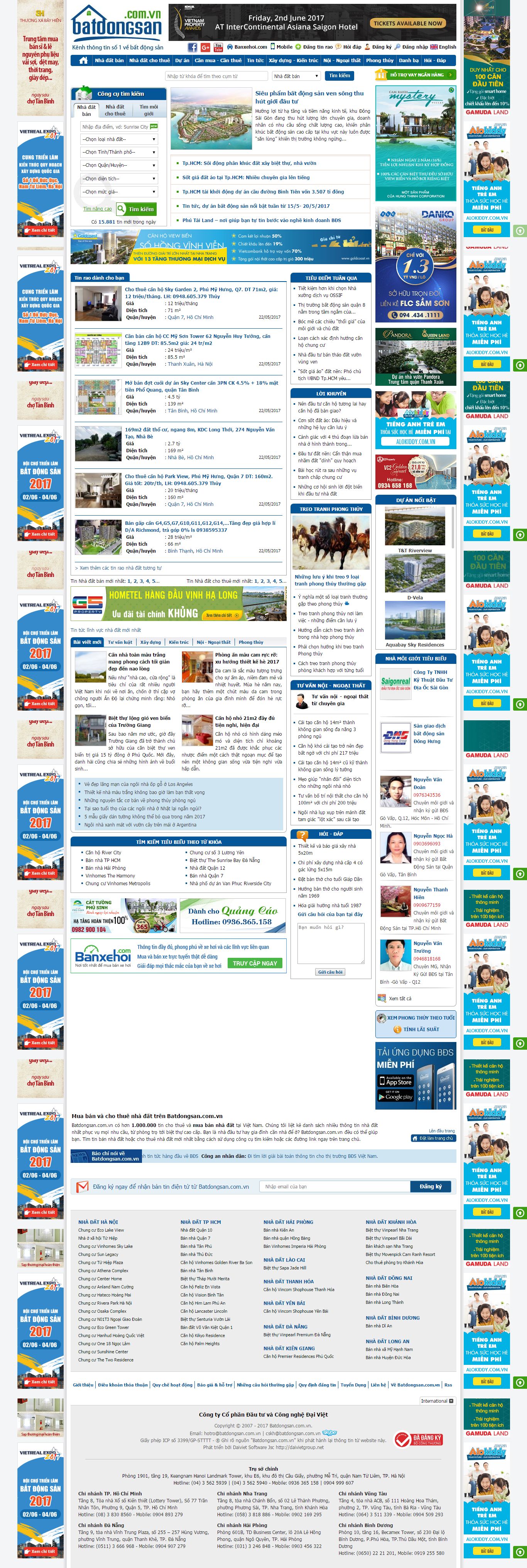 Thiết kế Web  batdongsan.com.vn