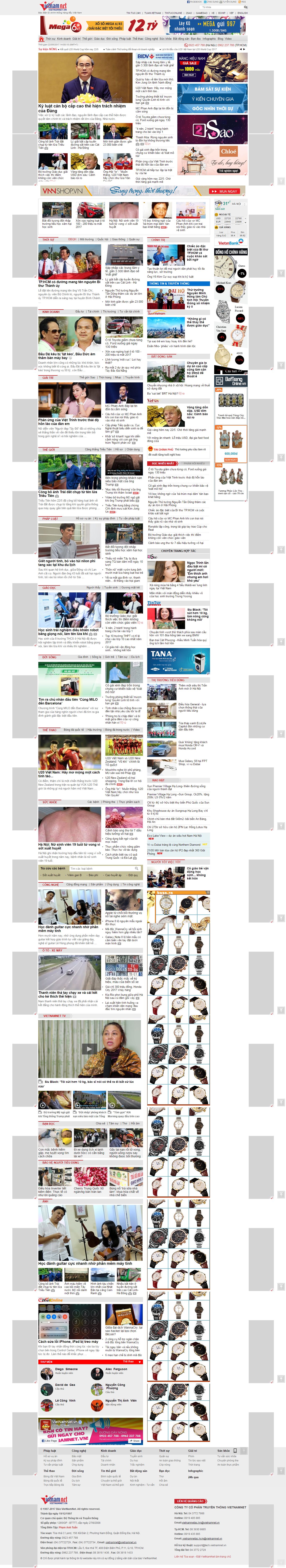 Thiết kế Web  vietnamnet.vn