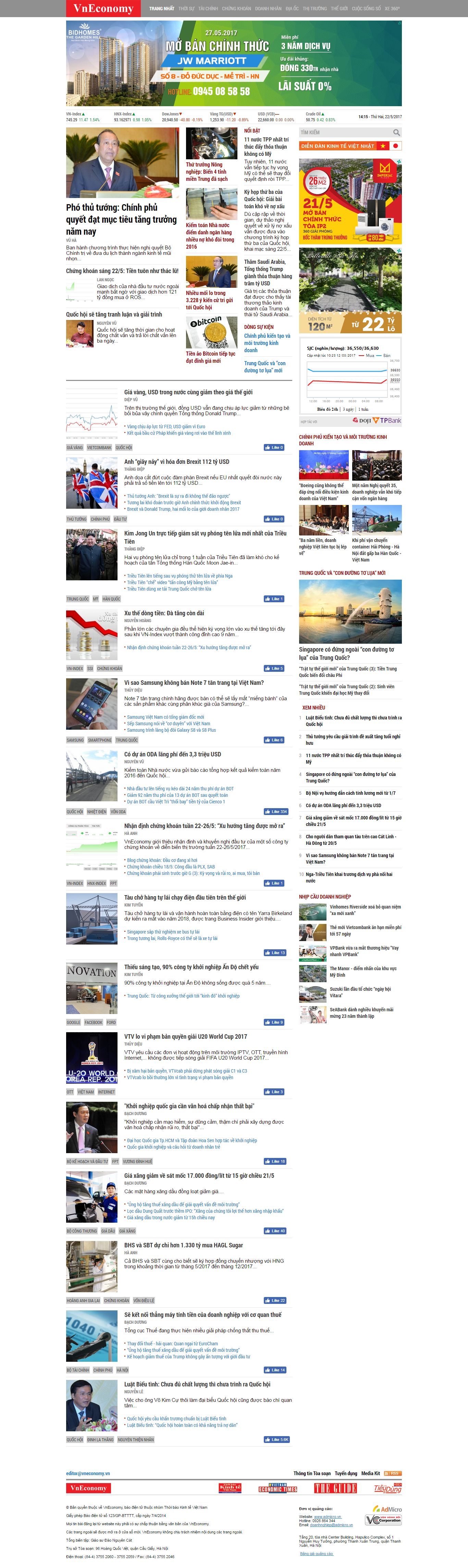Thiết kế Web  vneconomy.vn
