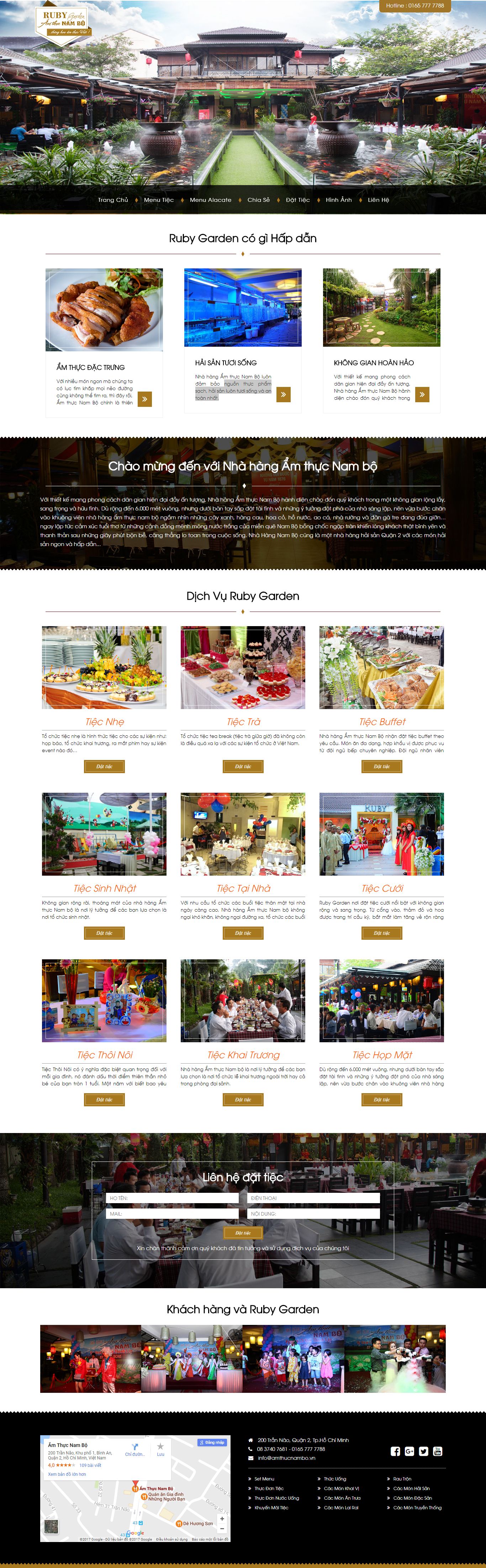 Thiết kế Web nhà hàng Ẩm thực amthucnambo.com.vn