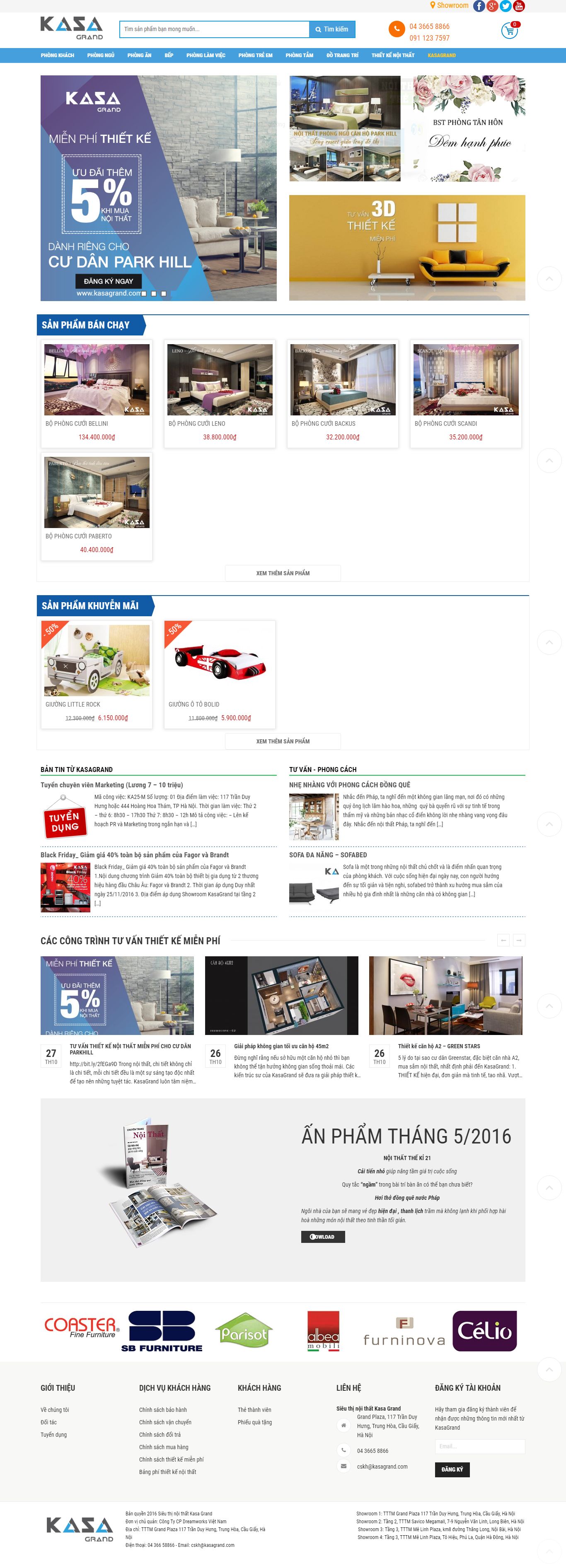 Thiết kế Web nội thất kiến trúc kasagrand.com