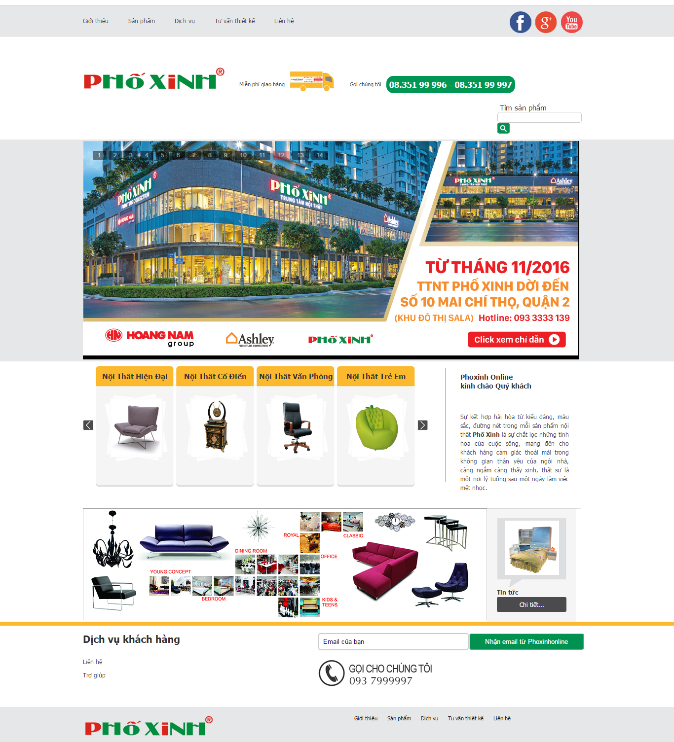 Thiết kế Web nội thất kiến trúc phoxinhonline.com