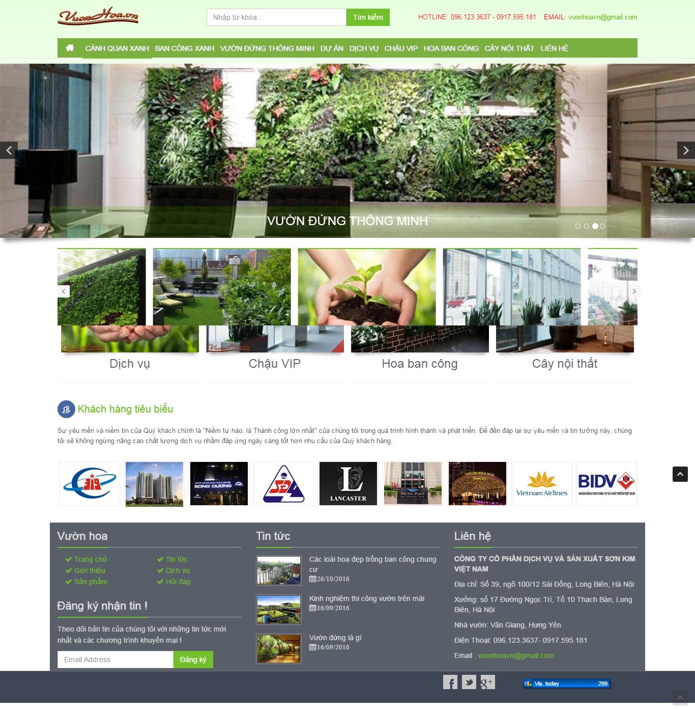 Thiết kế Web cây cảnh nhà vườn vuonhoa.vn