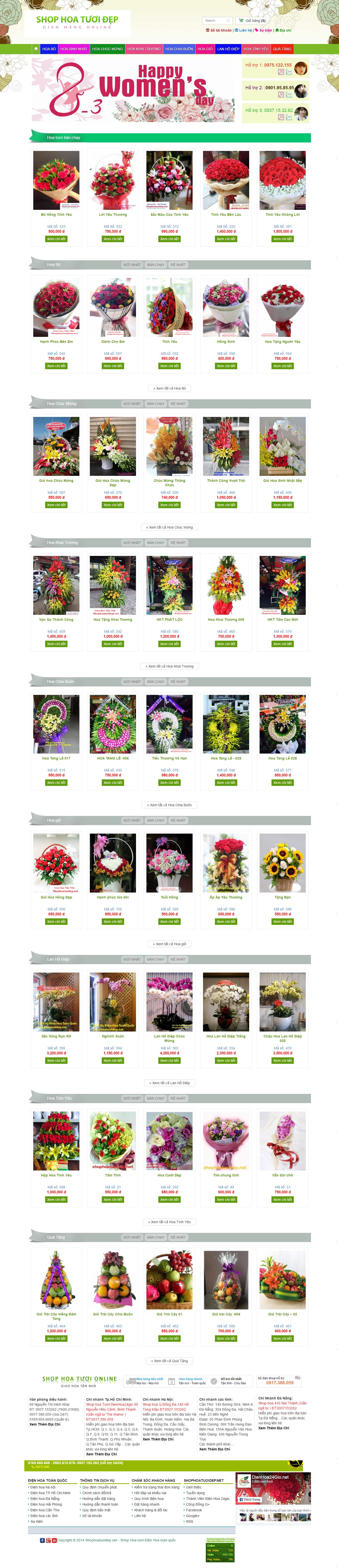 Thiết kế Web cây cảnh nhà vườn shophoatuoidep.net