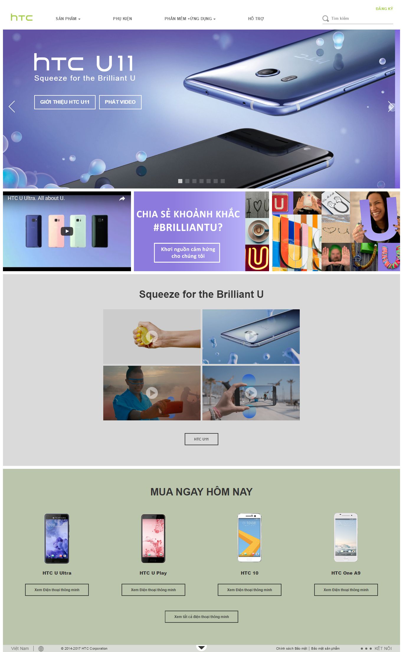 Thiết kế Web điện thoại di động htc.com