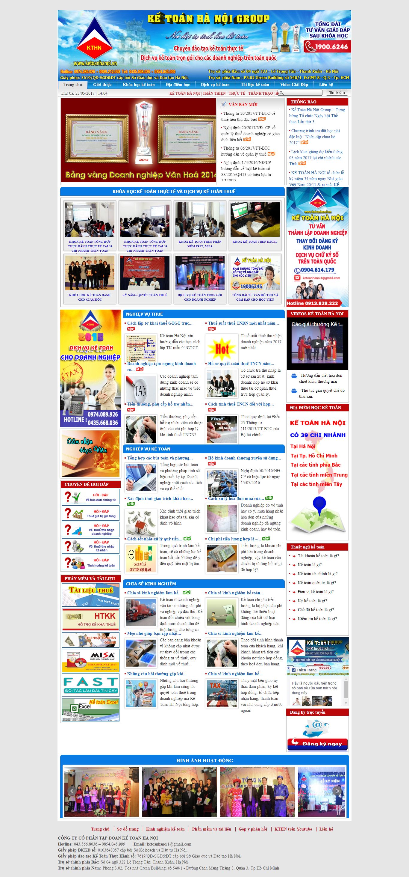 Thiết kế Web kế toán tư vấn luật ketoanhanoi.vn