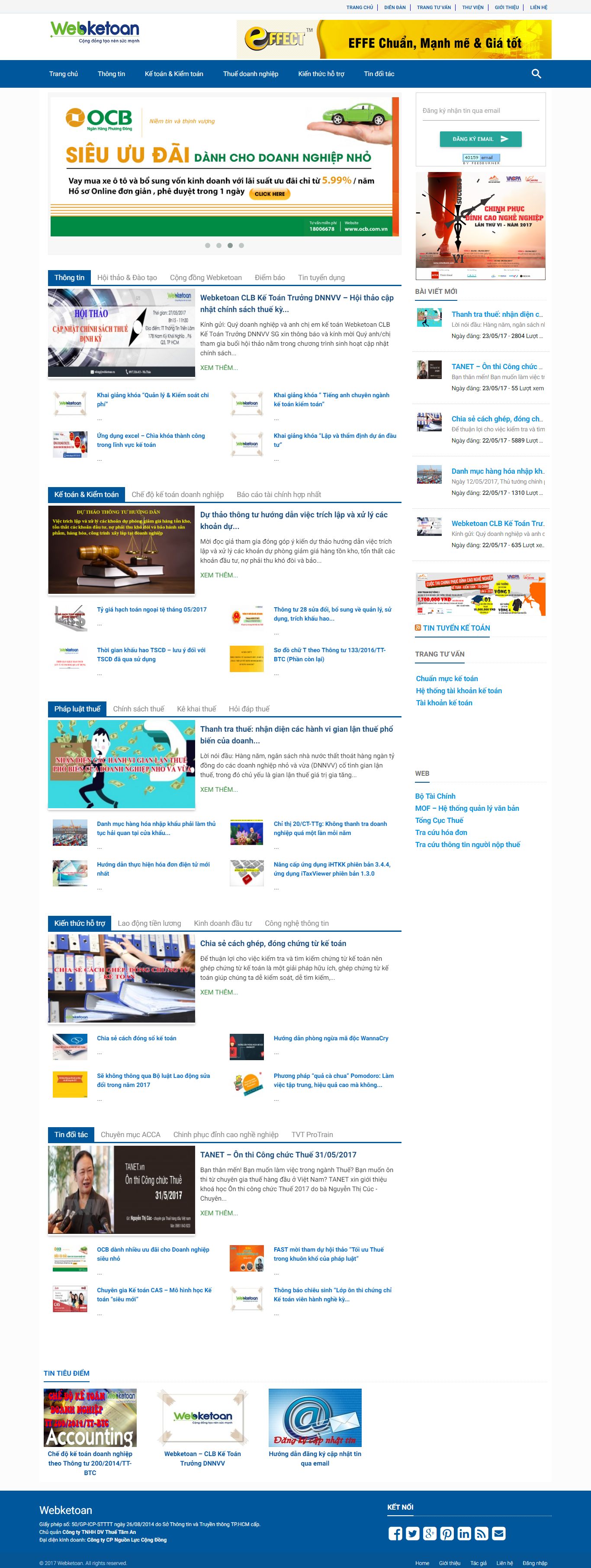 Thiết kế Web kế toán tư vấn luật webketoan.vn