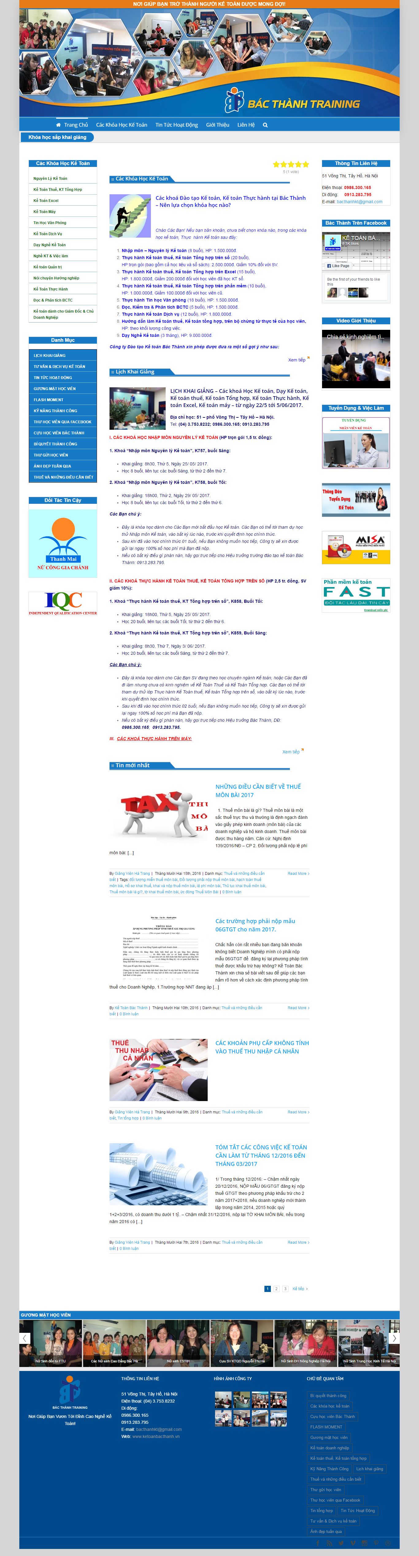 Thiết kế Web kế toán tư vấn luật ketoanbacthanh.vn
