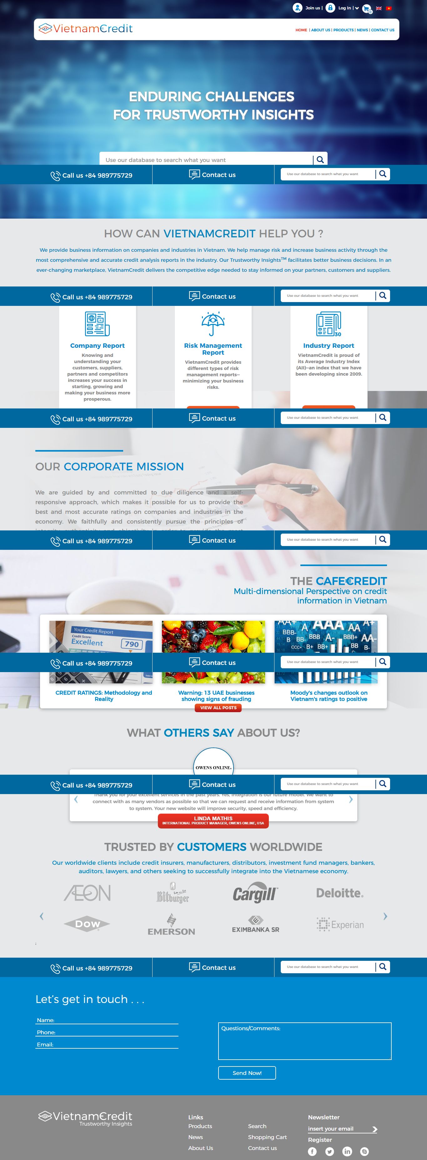 Thiết kế Web tài chính cho vay vietnamcredit.com.vn